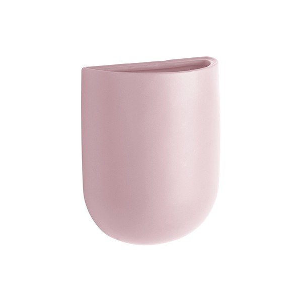 Gaiši rozā keramikas sienas pods PT LIVING Oval-image-2