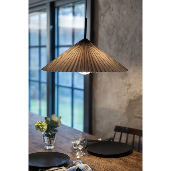 Pelēka piekaramā lampa ø 50 cm Plisado – Markslöjd-image-1
