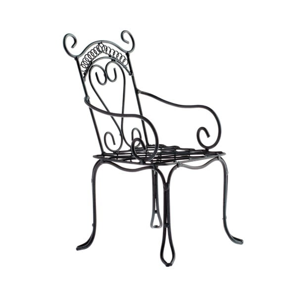 Metāla puķu statīvs Dakls krēsla formā