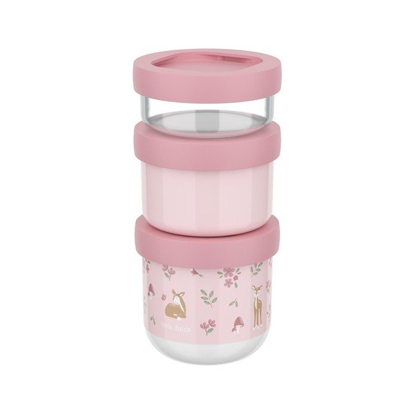 Gaiši rozā plastmasas bērnu pusdienu kārbas (3 gab.) Fairy Garden – Mepal