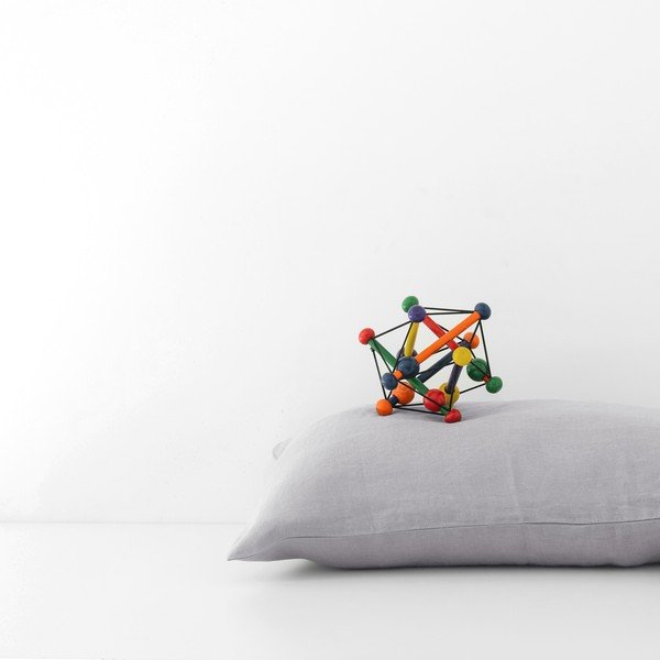 Bērnu pelēka lina spilvendrāna Linen Tales Nature, 40 x 60 cm-image-2