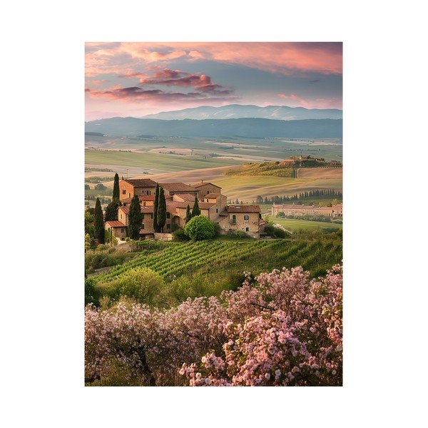 Glezna 60x80 cm Pink Tuscany – Styler