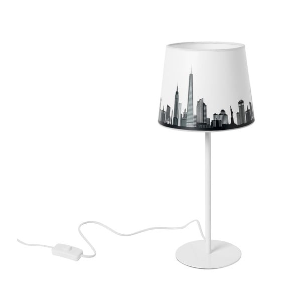 Melnā un baltā galda lampa SULION Skyline