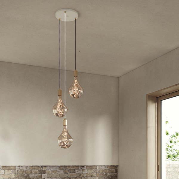 Bronzas krāsas piekaramā lampa ar regulējamu spilgtumu ø 25 cm Triple Pendant – tala-image-2