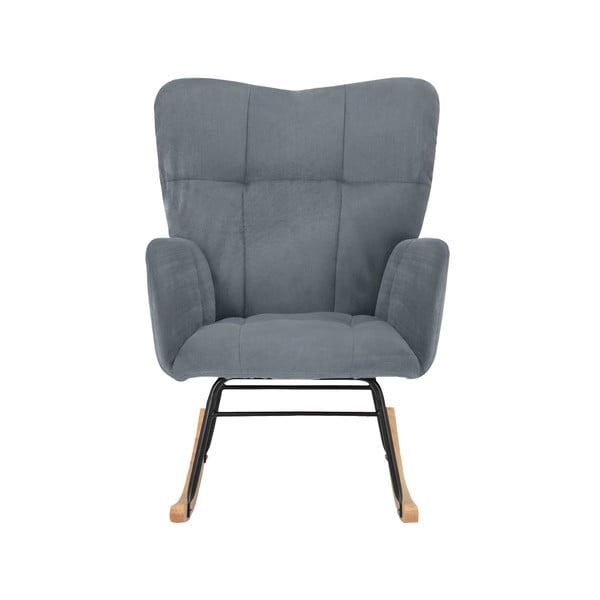 Pelēks samta šūpojošs atpūtas krēsls Elza – Støraa-image-1