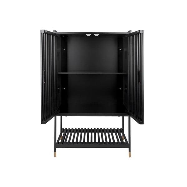 Melna kumode no priedes koka Leitmotiv Marve, 75 x 120 cm-image-3