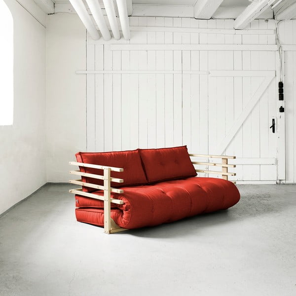 Dīvāns gulta Karup Funk Natural/Red