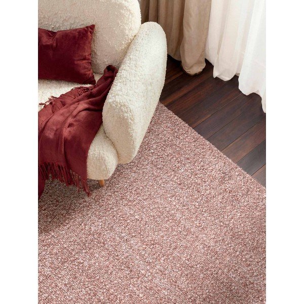 Dūmakaini rozā ar rokām darināts buklē paklājs 120x170 cm Notting Hill Portobello – Ted Baker-image-1