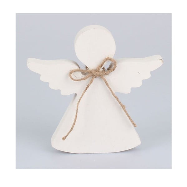 Balts koka dekoratīvais eņģelis Dakls