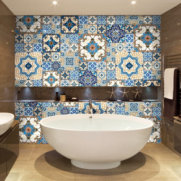 60 dekoratīvo sienas uzlīmju komplekts Ambiance Toundra, 10 x 10 cm-image-3