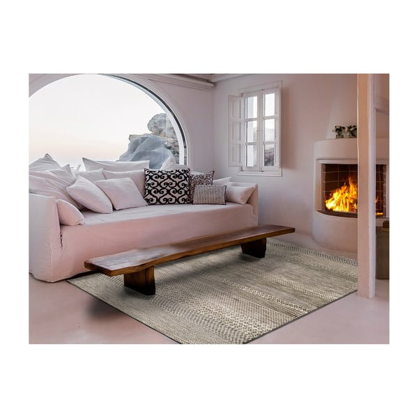 Pelēks viskozes paklājs Universal Belga Beigriss, 100 x 140 cm-image-2