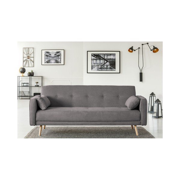 Tumši pelēks izvelkamais dīvāns Cosmopolitan Design Stuttgart, 212 cm-image-4