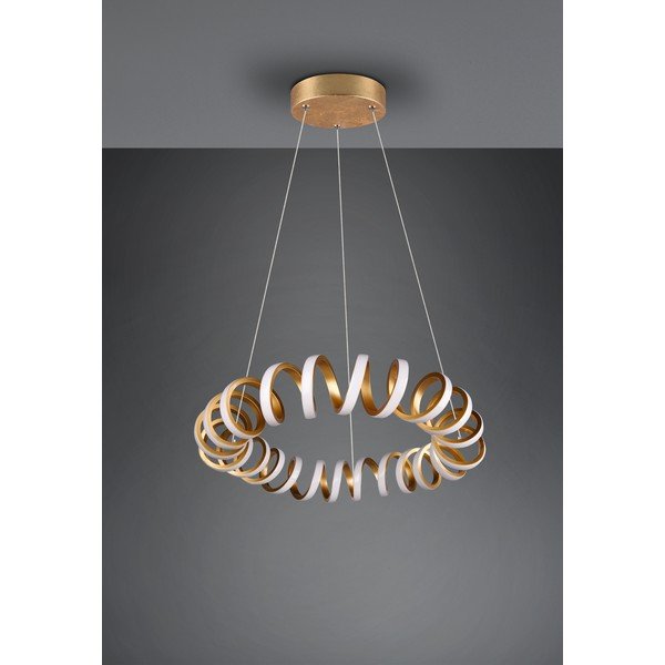 Zelta krāsas LED piekaramā lampa ø 55 cm Curl – Trio-image-4