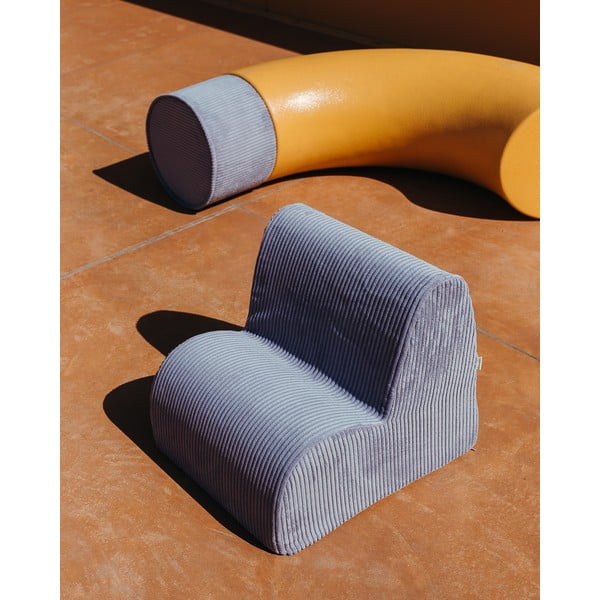 Zils velveta bērnu atpūtas krēsls Cloud – Wigiwama-image-3