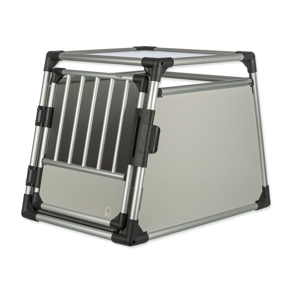 Sudraba krāsas mājdzīvnieku pārvadāšanas būris 62x55 cm Trixie M – Plaček Pet Products