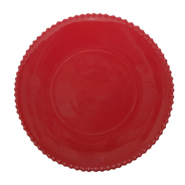 Costa Nova Pearl rubīnsarkans keramikas servīzes šķīvis, ⌀ 34 cm