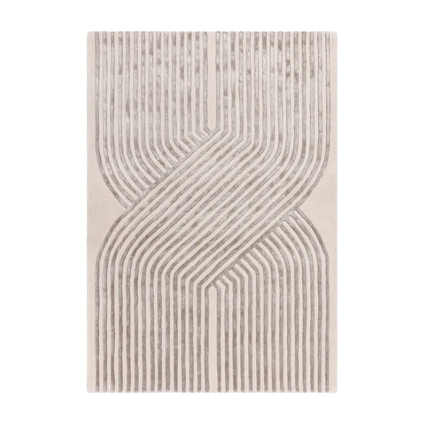 Krēmkrāsas ar rokām darināts paklājs no vilnas maisījuma 120x170 cm Matrix – Asiatic Carpets