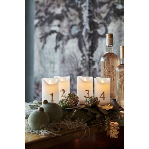 4 LED gaismas dekorāciju komplekts Sirius Sara Gold, augstums 13 cm-image-1