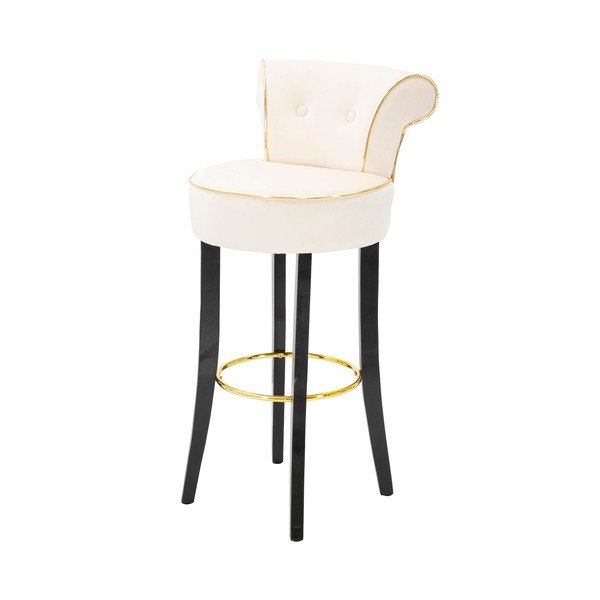 Krēmkrāsas samta bāra krēsls 96 cm Luxy – Mauro Ferretti-image-2