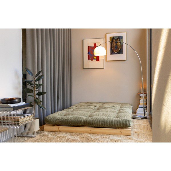 Zaļš velveta salokāms dīvāns 140 cm Roots – Karup-image-1