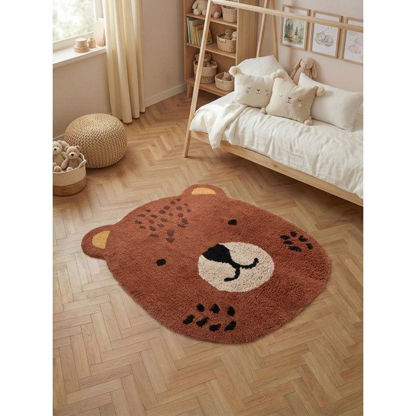 Brūns mazgājams/ar rokām darināts kokvilnas bērnu paklājs 120x149 cm Snuggle Berry – Hanse Home-image-1