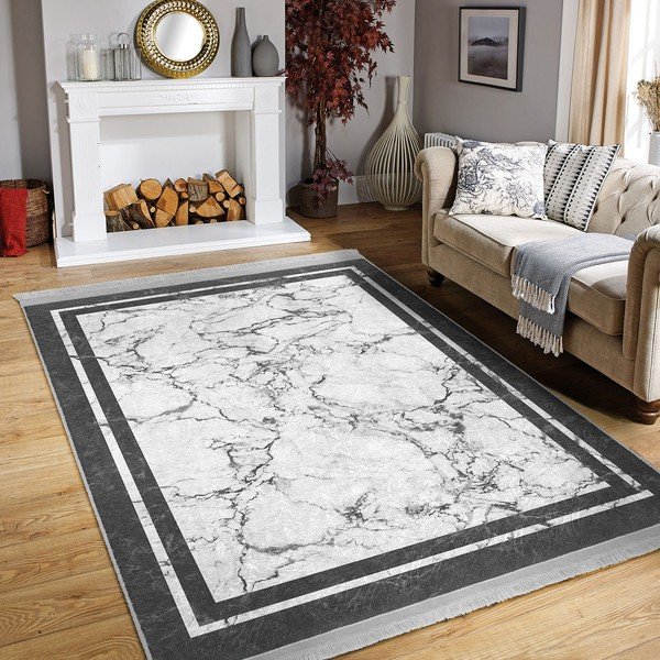 Balts/pelēks paklājs 120x180 cm – Mila Home-image-3