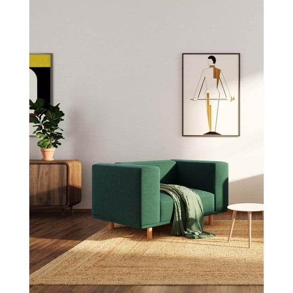 Tumši zaļš samta   atpūtas krēsls Kukumo – Ame Yens-image-1