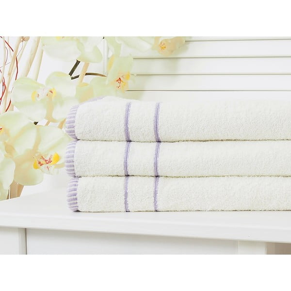 Gaiši violets/krēmkrāsas dvielis 65x130 cm – B.E.S.-image-1