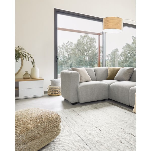 Balta/dabīga toņa stāvlampa ar koka abažūru (augstums 210 cm) Juhe Ash – Kave Home-image-4