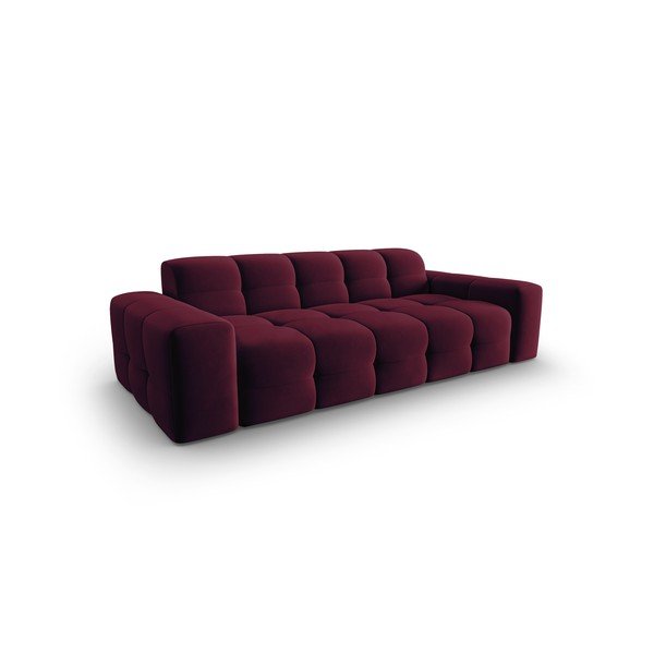 Bordo sarkans samta dīvāns 222 cm Kendal – Micadoni Home-image-3