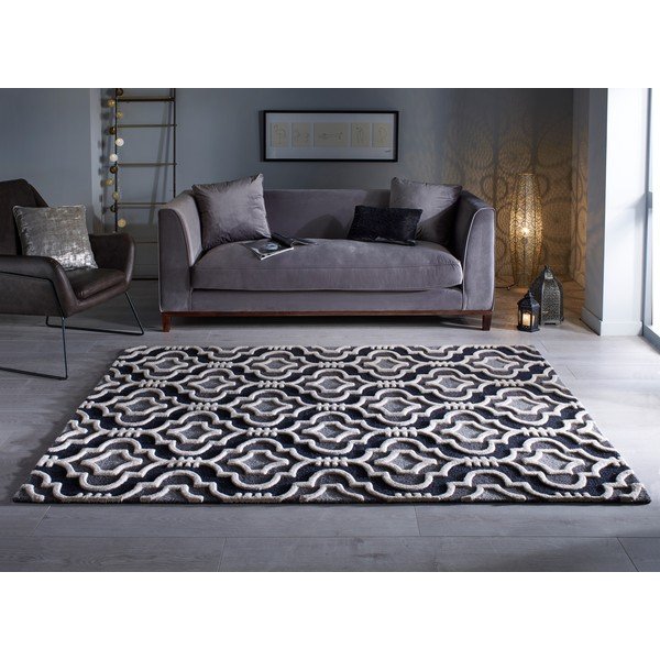 Pelēks vilnas paklājs 290x200 cm Moorish Amira – Flair Rugs-image-1