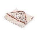 Krēmkrāsas kokvilnas bērnu dvielis ar kapuci 80x80 cm Pomme des Bois – Moulin Roty