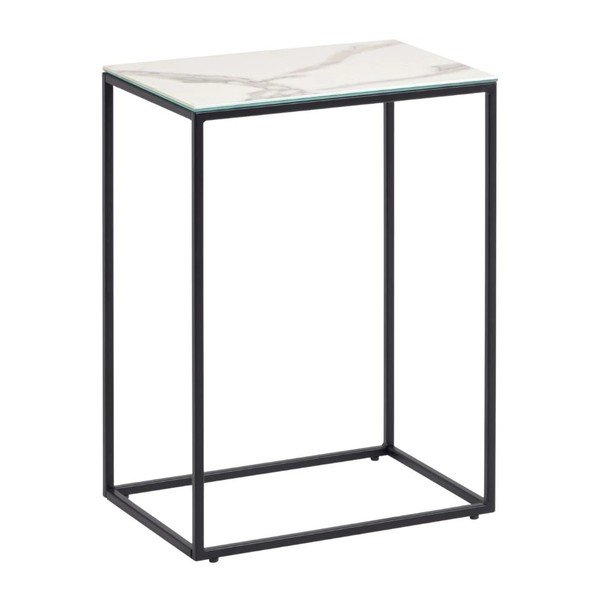 Sānu galdiņš ar keramikas virsmu 30x45 cm Rewena – Kave Home