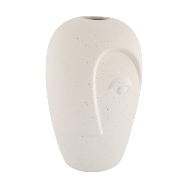 Krēmkrāsas keramikas vāze (augstums 19,5 cm) Face – House Nordic