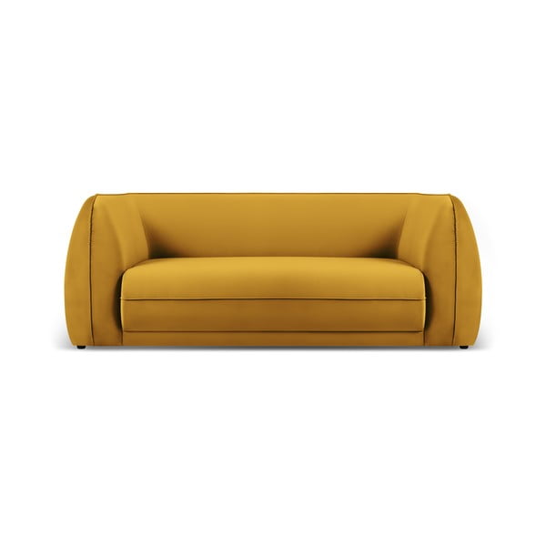 Dzeltens samta dīvāns 190 cm Lando – Micadoni Home