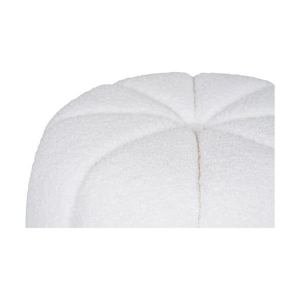 Balts pufs no buklē auduma Paisley – House Nordic-image-2