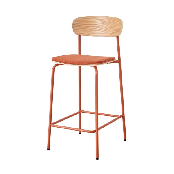 Sarkani/dabīga toņa bāra krēsli (2 gab.) (sēdekļa augstums 66 cm) Adriana – Marckeric-image-2