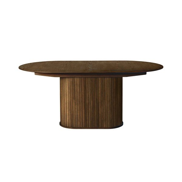 Izvelkams ēdamgalds ar papildu galda virsmu ar ozolkoka imitāciju 95x180 cm Nola – Unique Furniture-image-1