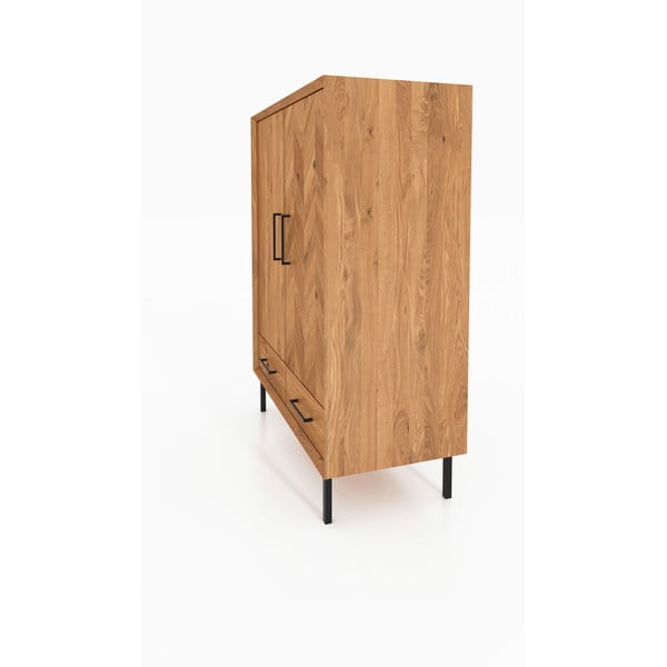 Dabīga toņa ozolkoka skapis 97x125 cm Abies – The Beds-image-1