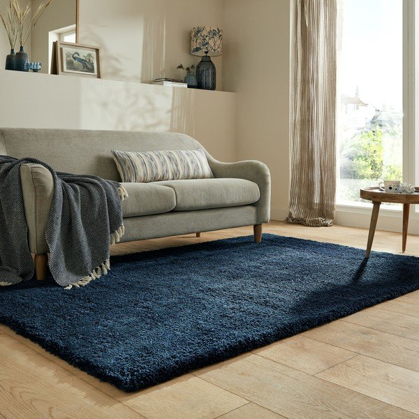 Tumši zils paklājs 200x290 cm – Flair Rugs-image-1