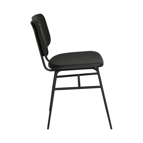 Melns ēdamistabas krēsls ar melnu sēdekli Rowico Brent-image-4