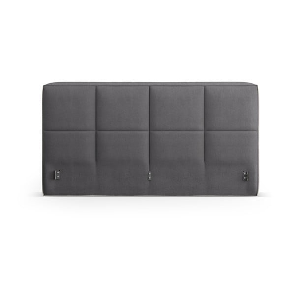 Tumši pelēks polsterēts gultas galvgalis 229x100 cm Darren – Micadoni -image-2
