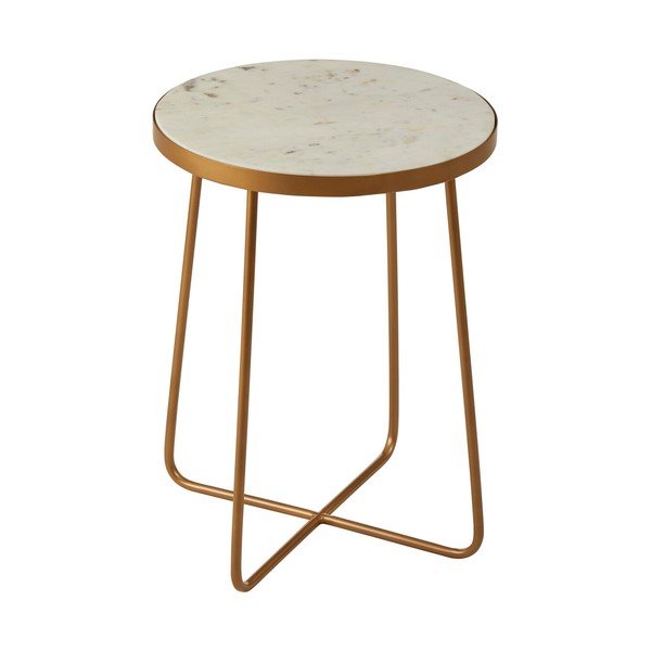 Apaļš sānu galdiņš ar marmora virsmu ø 36 cm Shalimar – Premier Housewares