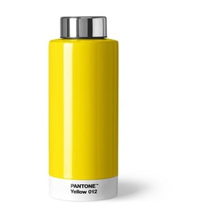 Dzeltena nerūsējošā tērauda ceļojumu pudele 630 ml – Pantone