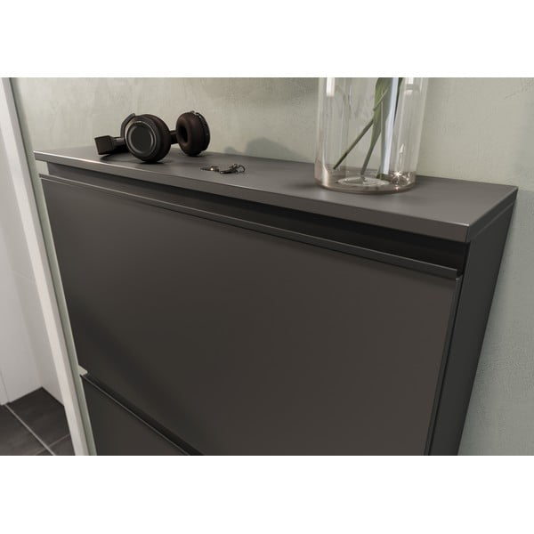 Antracīta pelēks atverams apavu plaukts Scarpa – Germania-image-4