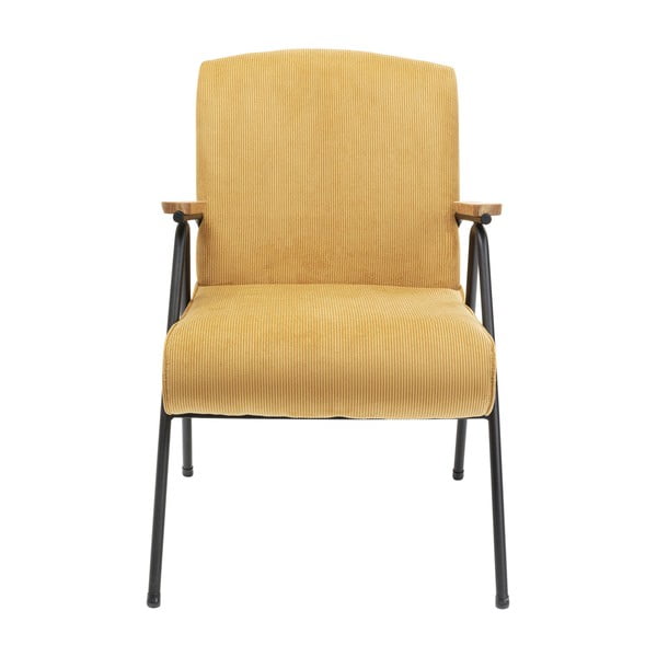Dzeltens velveta atpūtas krēsls Ryan – Kare Design