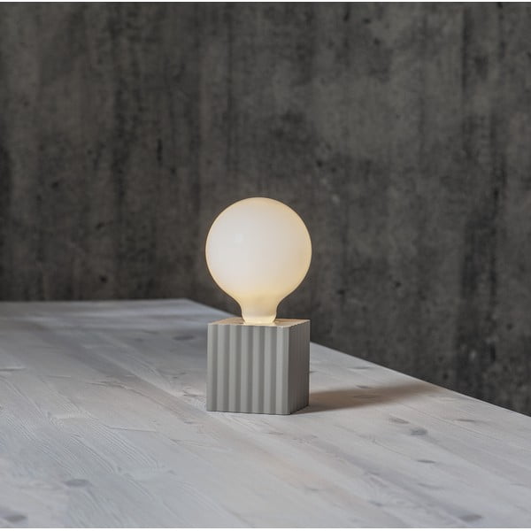 Gaiši pelēka lampas pamatne 10 cm Box – Star Trading-image-4