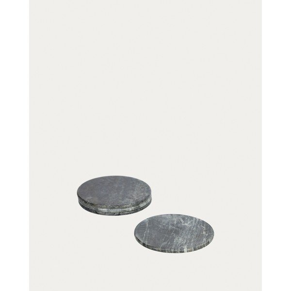 Pelēki marmora paliktņi (4 gab.) Tresa – Kave Home-image-4