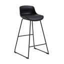 Melns bāra krēsls (sēdekļa augstums 76 cm) Tina – Actona