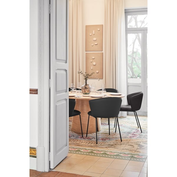 Melni polsterēti ēdamistabas krēsli (2 gab.) Add – Teulat-image-2